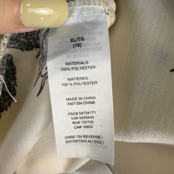 Studio 1886 women’s light weight floral plus size 3X blouse #3604 - Picture 4 of 7